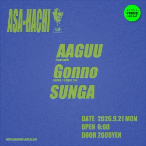Flyer for Asa-Hachi at Aoyama Hachi