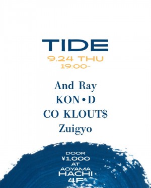 Flyer for tide at Aoyama Hachi